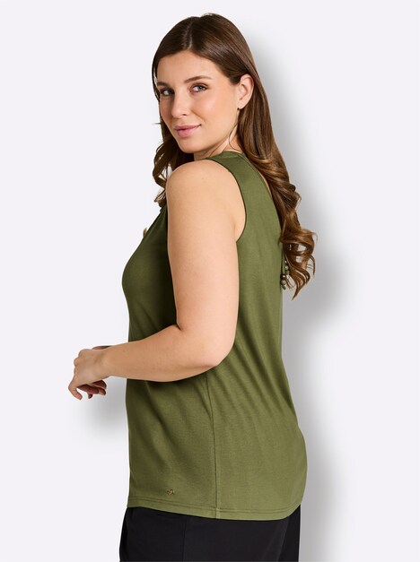 Shirttop Shirttop mit Bindeband im Nacken Ärmellos