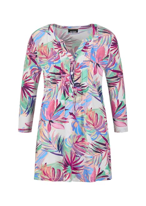 Sommertunika mit Palmenmuster