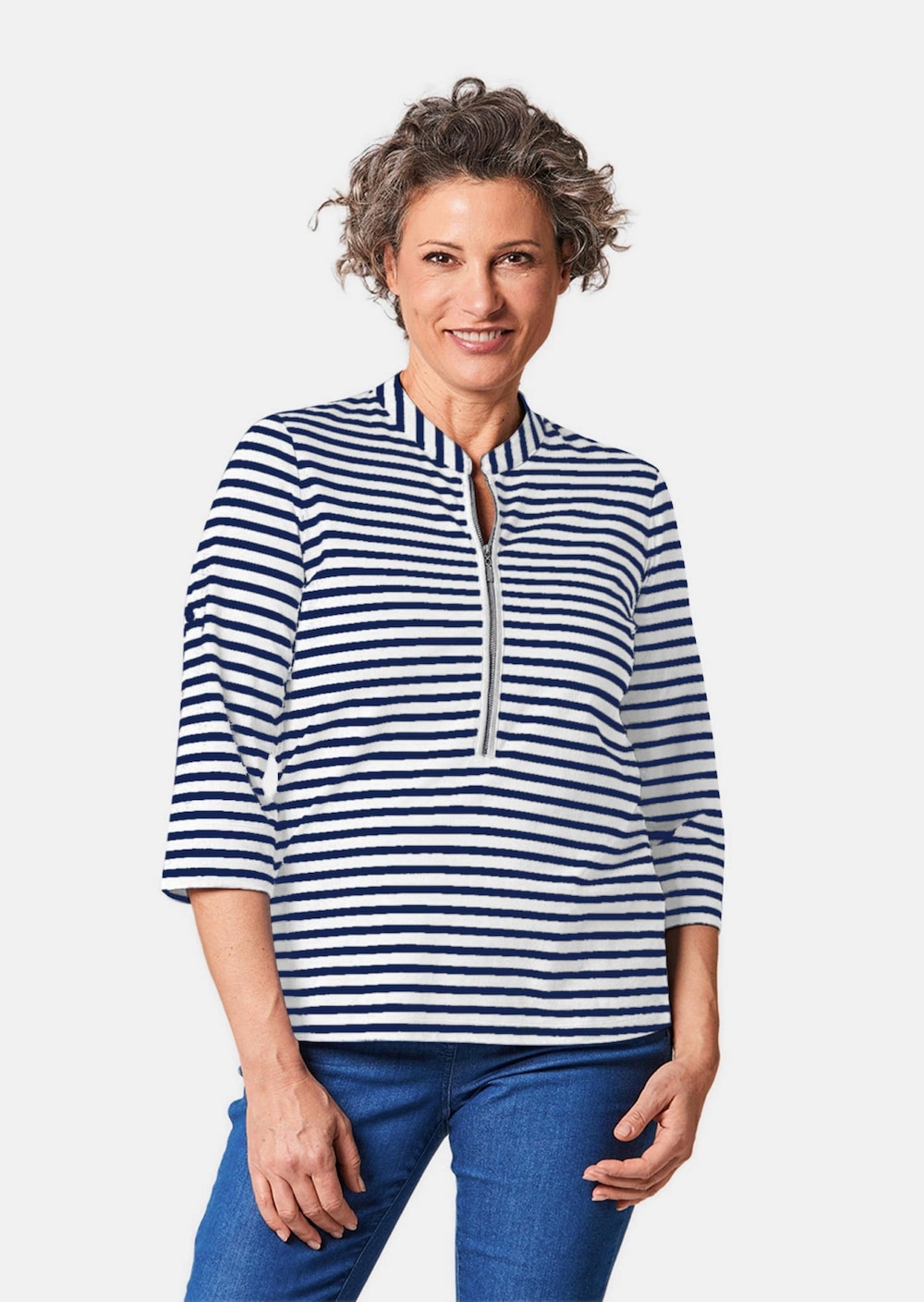 Sportives Ringelshirt in Longform