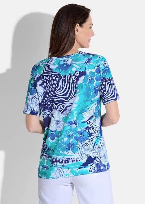 GOLDNER Shirt Shirt met bloemenprint in frisse kleuren