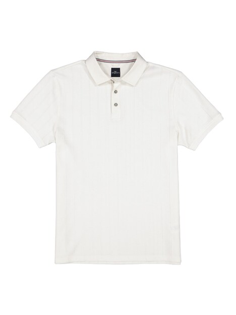 Herren Poloshirt mit Knopfleiste , Reinweiss
