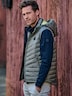engbers Herren Steppweste mit abnehmbarer Kapuze , Khaki