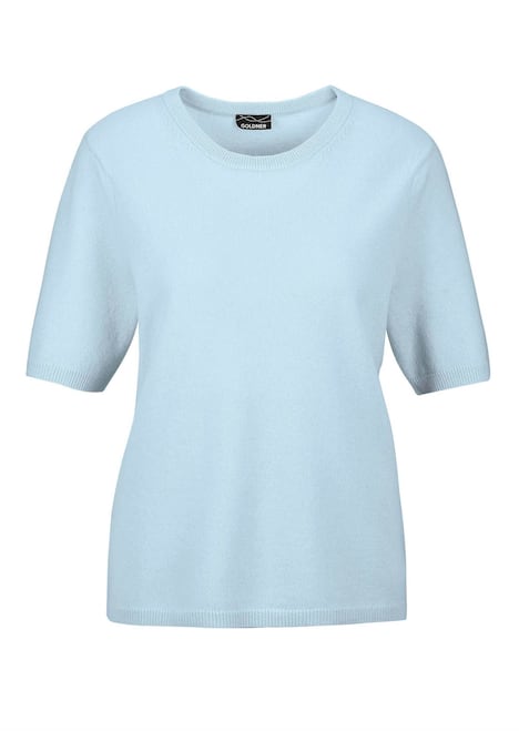 GOLDNER Pullover van kasjmier met ronde hals Pullover van kasjmier met korte mouwen en ronde hals