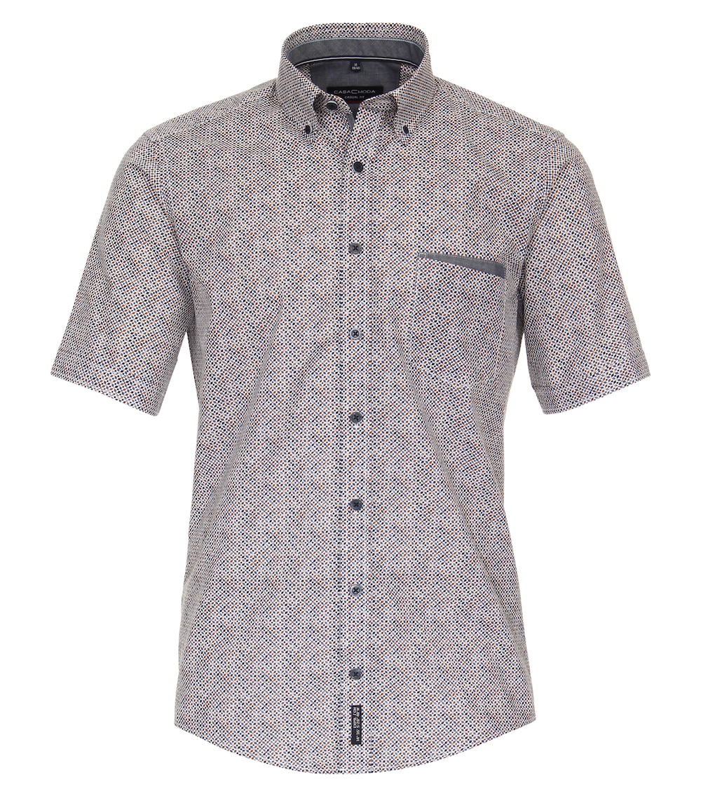 CASAMODA Freizeithemd Kurzarm Print Casual Fit