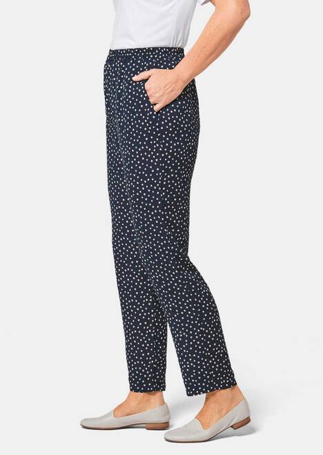 GOLDNER Broek, gestippeld Gedessineerde broek van soepel materiaal