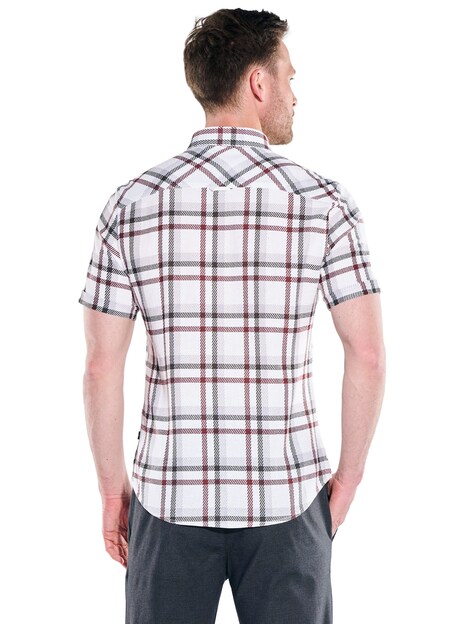 Herren Karohemd aus Leno-Ware , Bordeaux