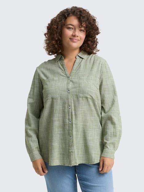 Tom Tailor Women PLUS Blusen & Shirts Plus Size - Bluse mit Brusttaschen