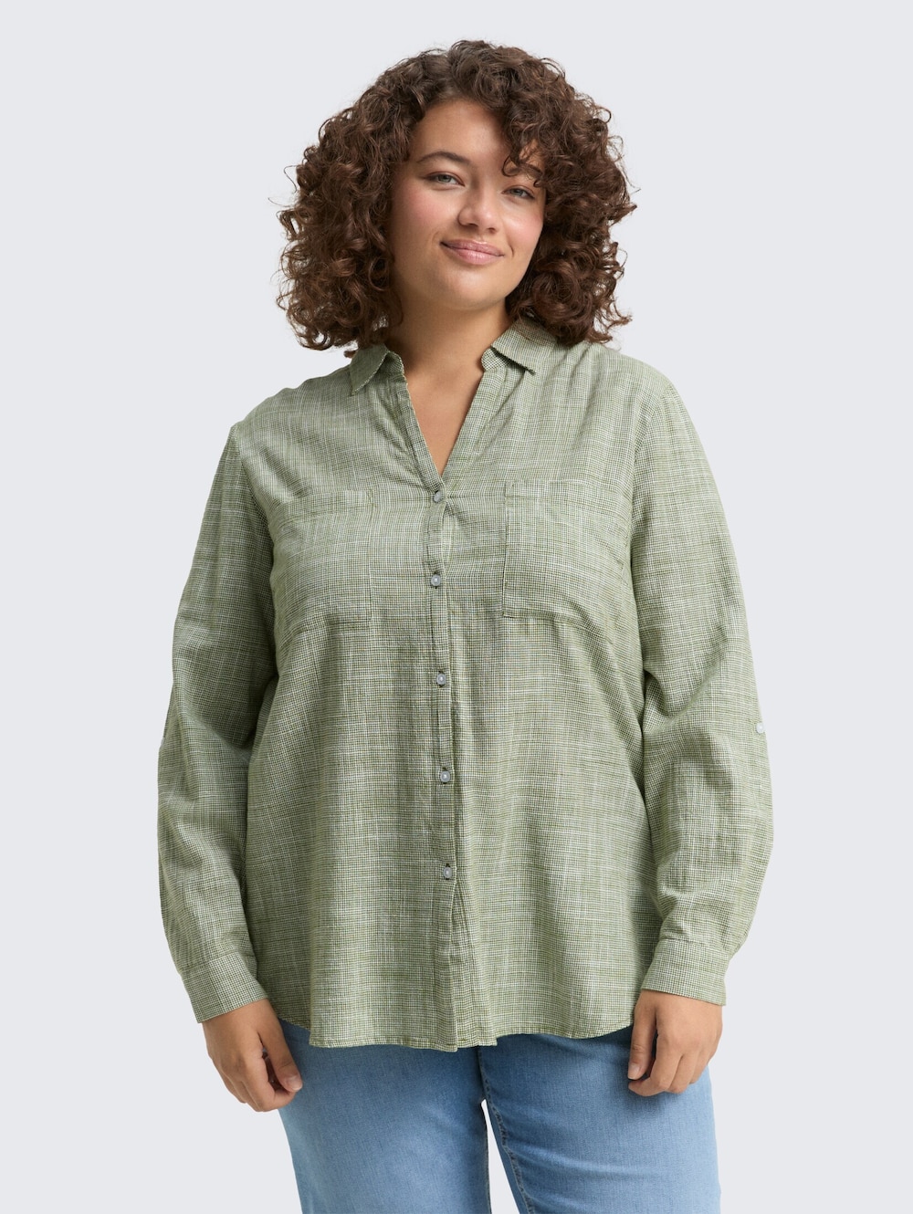Tom Tailor Women PLUS Blusen & Shirts Plus Size - Bluse mit Brusttaschen
