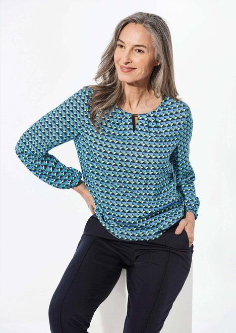 Druckbluse aus reiner Viskose