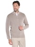engbers Herren Pullover mit Rippstruktur , Beige