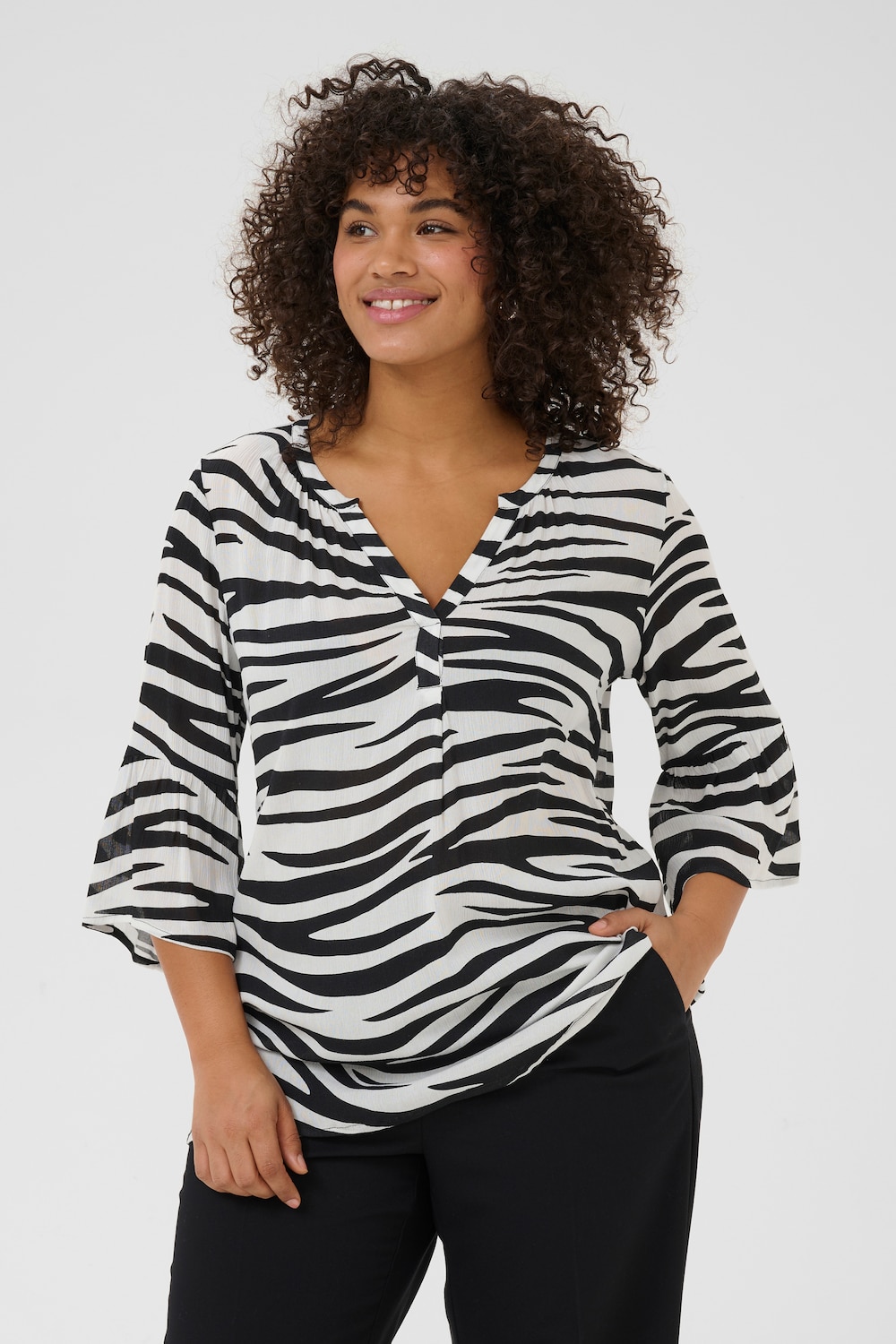Kurzarm-Bluse Regular fit