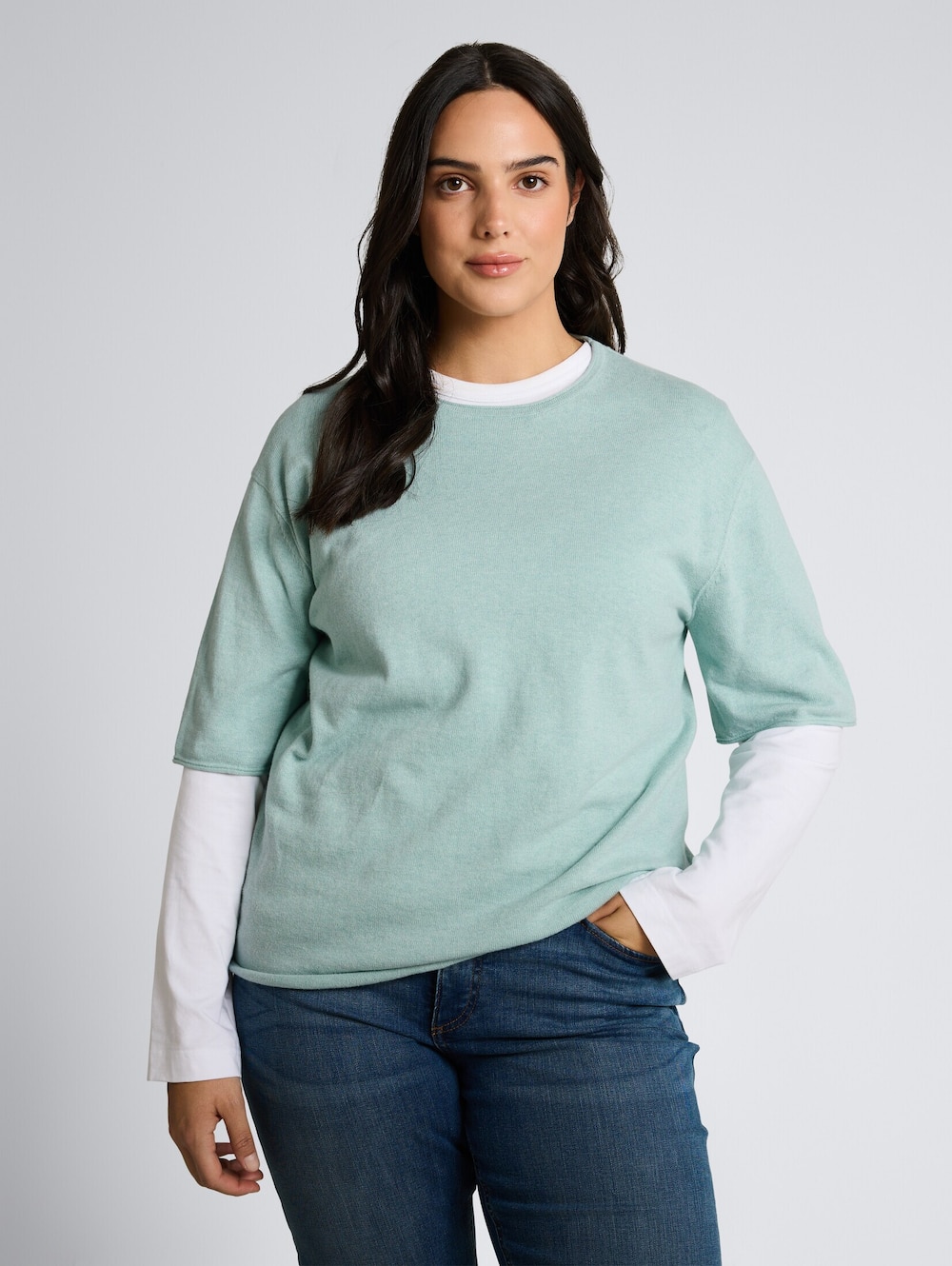 Loose Fit Strickpullover mit Kaschmir-Anteil