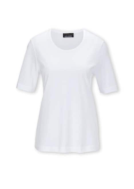 Basic Baumwollshirt mit kurzem Arm