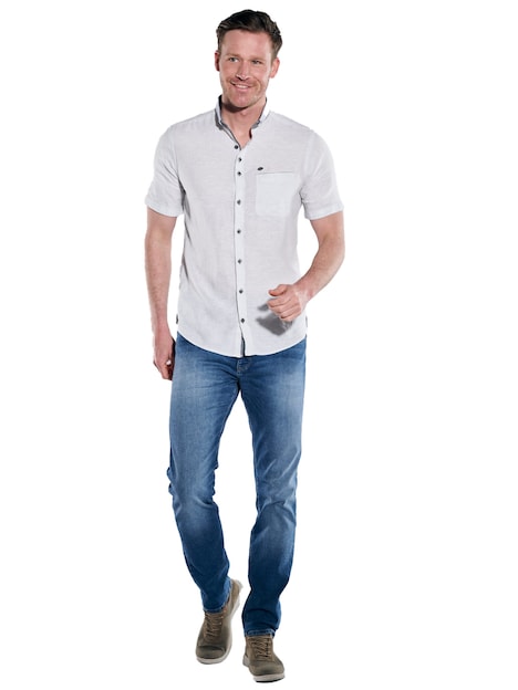 Herren Kurzarm-Hemd mit Leinenanteil , Silbergrau