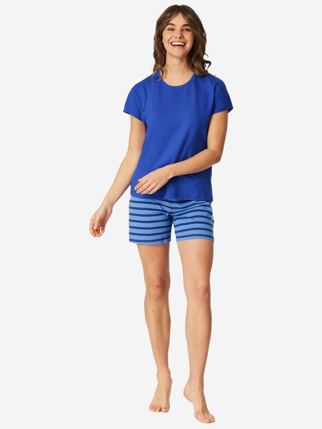 Schiesser Damen Pyjama Casual Essentials royal