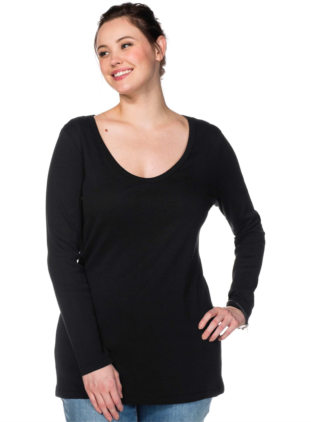 Langarmshirt Langarm Uni