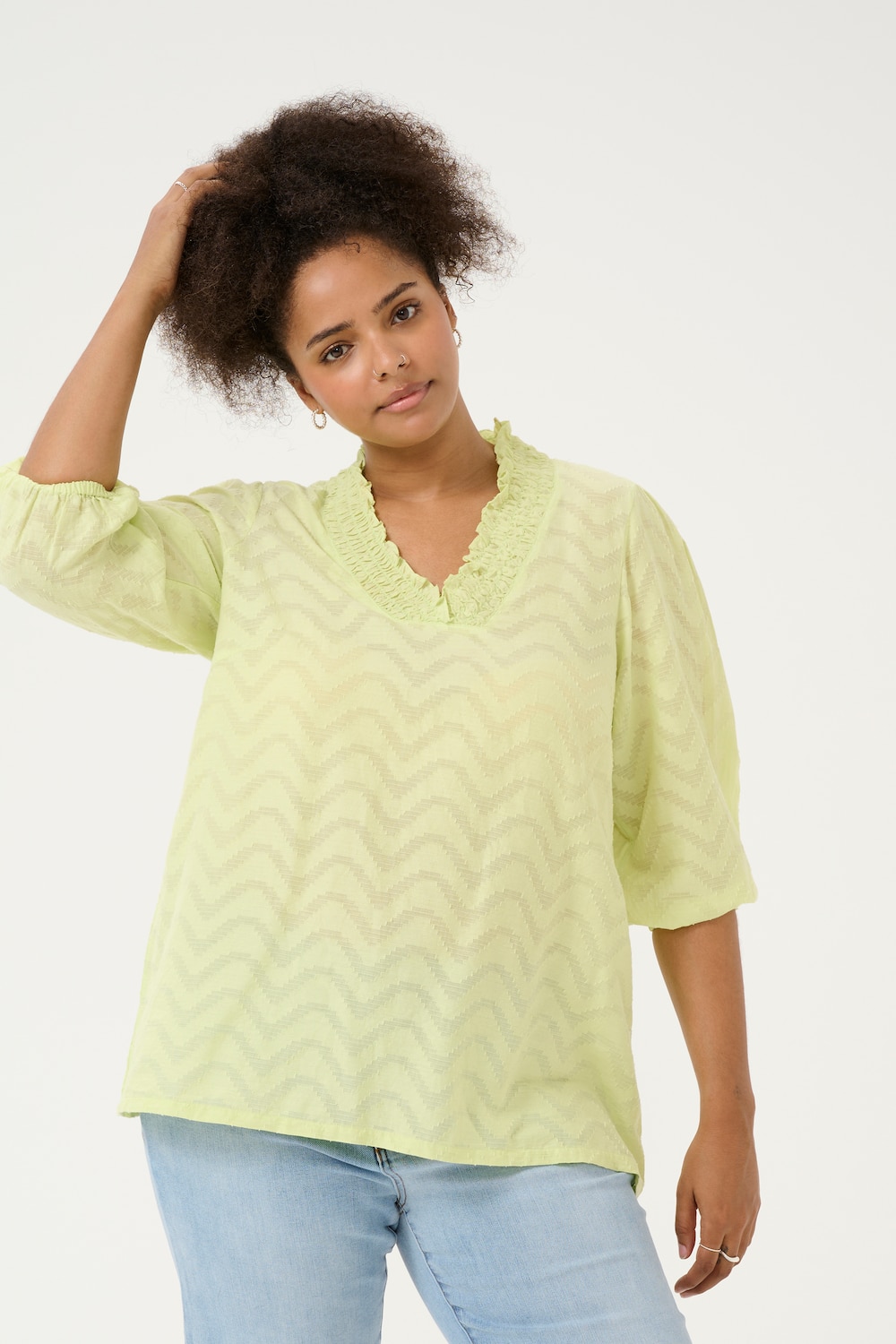 Langarm-Bluse Regular fit
