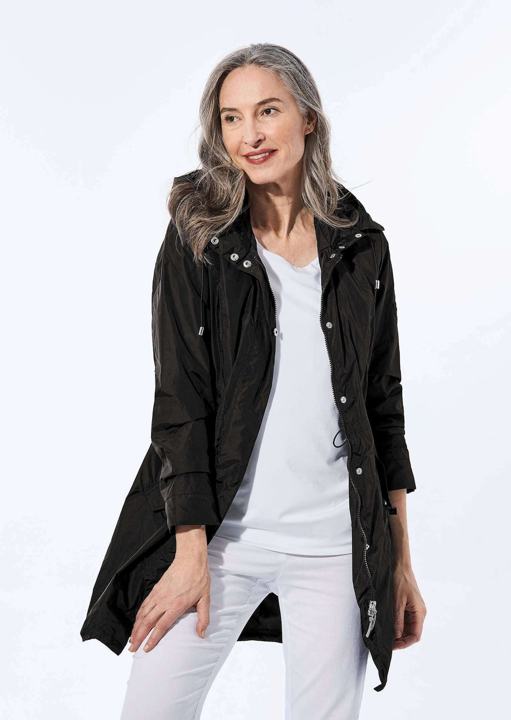 Trendiger leichter Regen Parka aus funktionalem Material