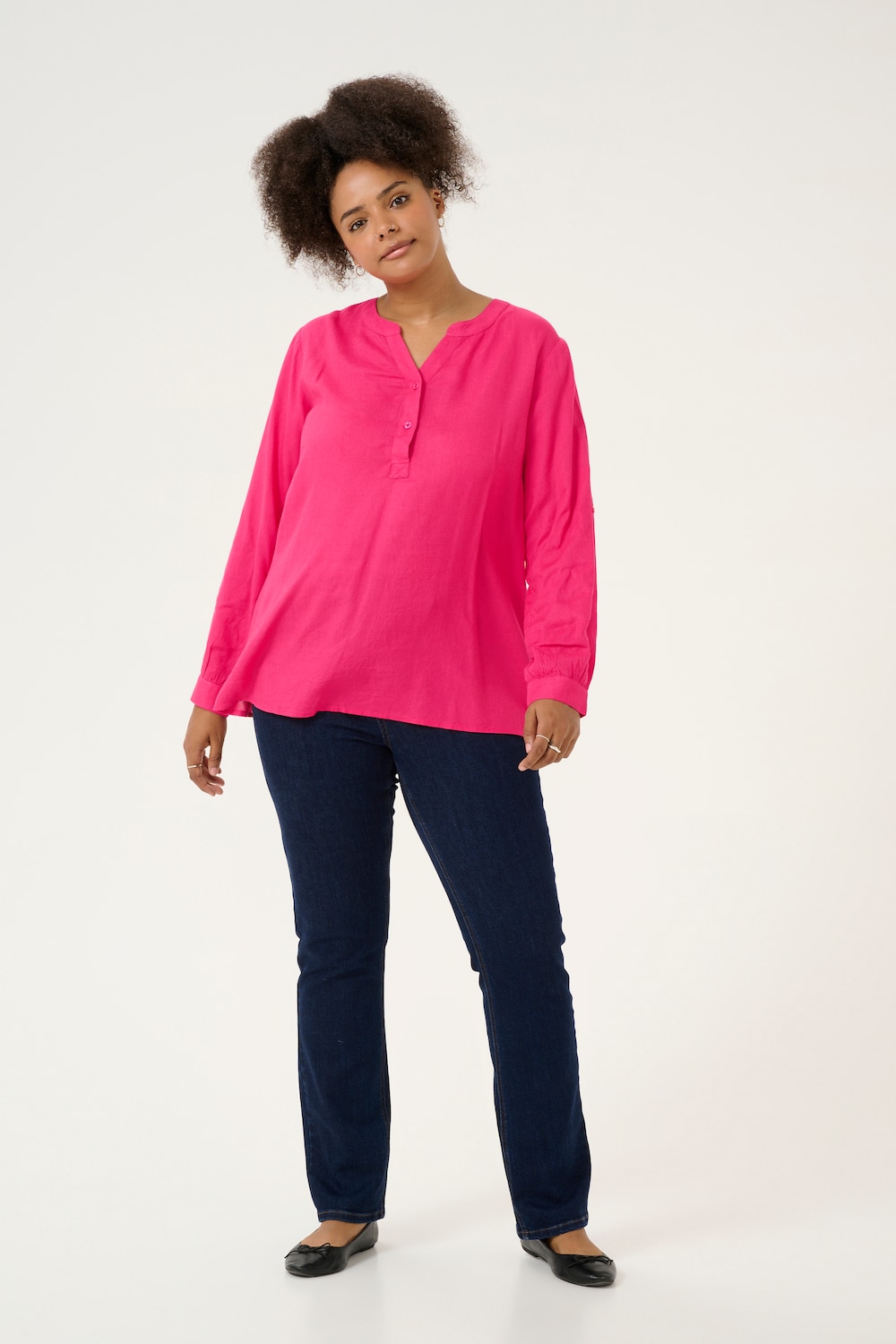 Langarm-Bluse Regular fit