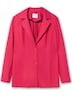 Sweatblazer Blazer mit Reverskragen Langarm Uni Reverskragen