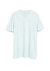 Baumwoll-T-Shirt mit Logo-Print und V-Neck