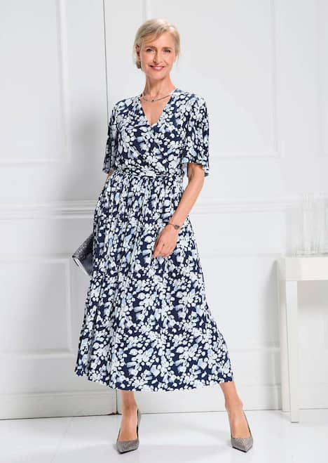 Wickelkleid mit floralem Design