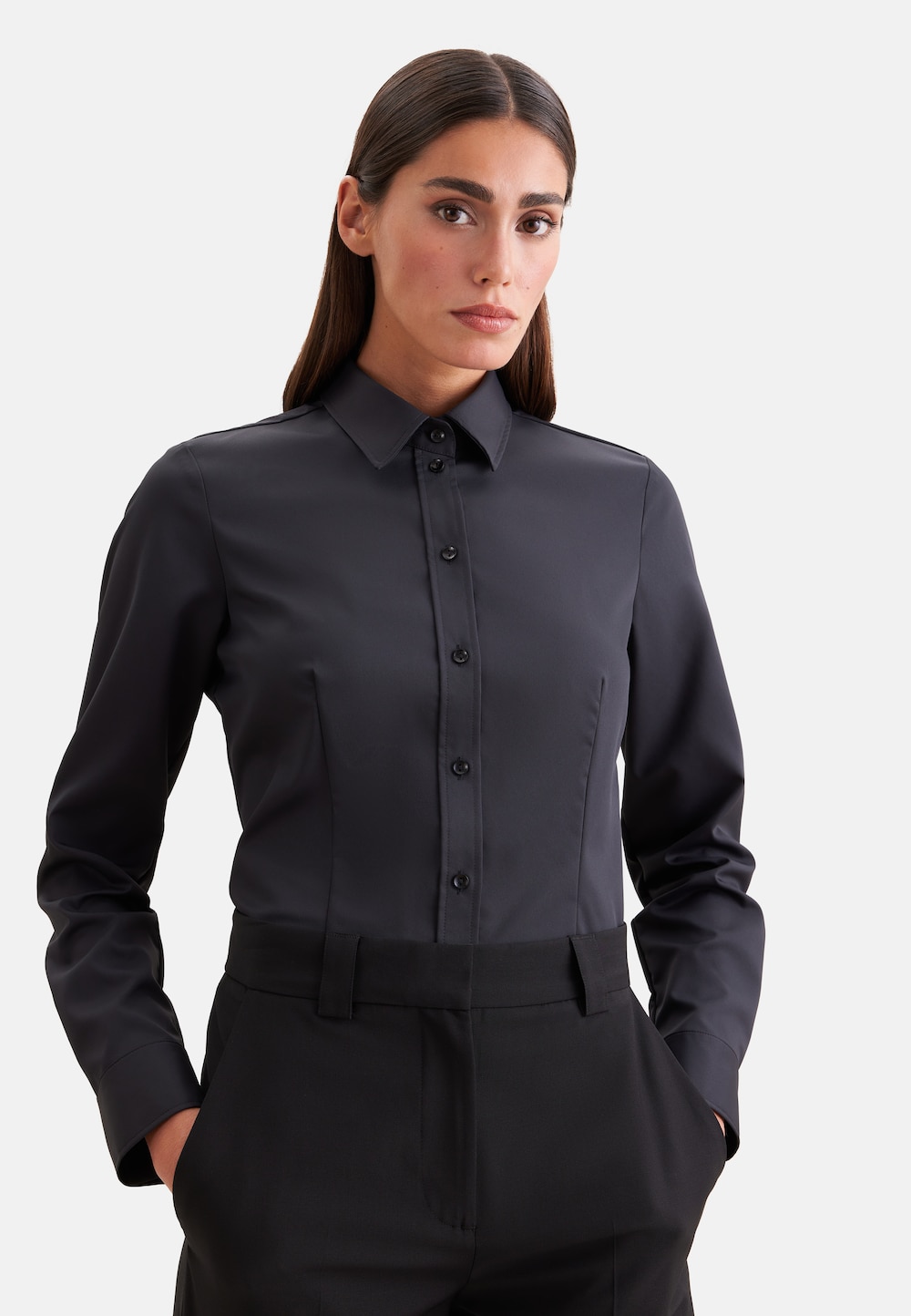 Damen Klassische Bluse - Uni