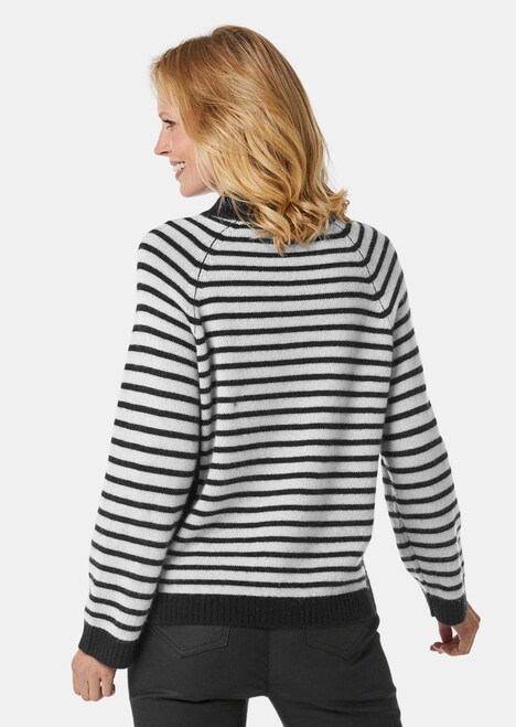 Kasjmier trui met strepen