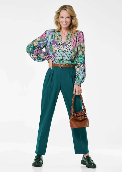 GOLDNER Blouse met print Gedessineerde blouse met patchpatroon