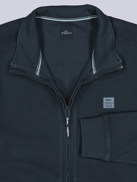 engbers Herren Sweatjacke Stehbund , Saphirblau