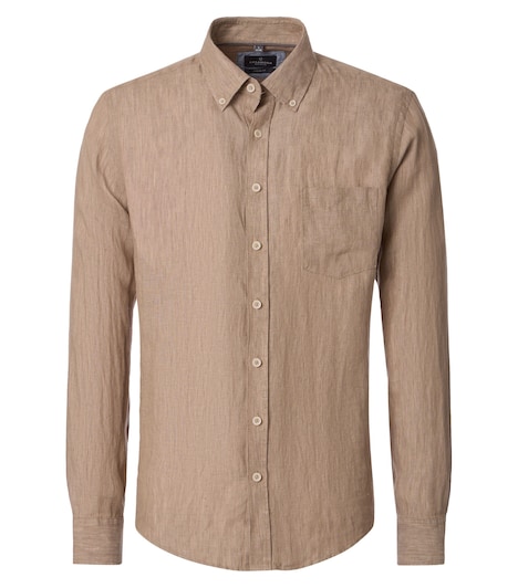 Leinenhemd uni Casual Fit