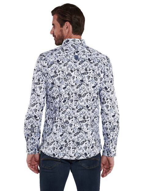 Langarm-Hemd gemustert