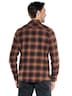 Herren Flanell-Karo Overshirt mit Brusttaschen , Dunkelrot
