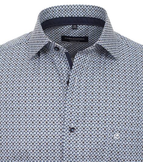 Businesshemd Kurzarm Print Comfort Fit