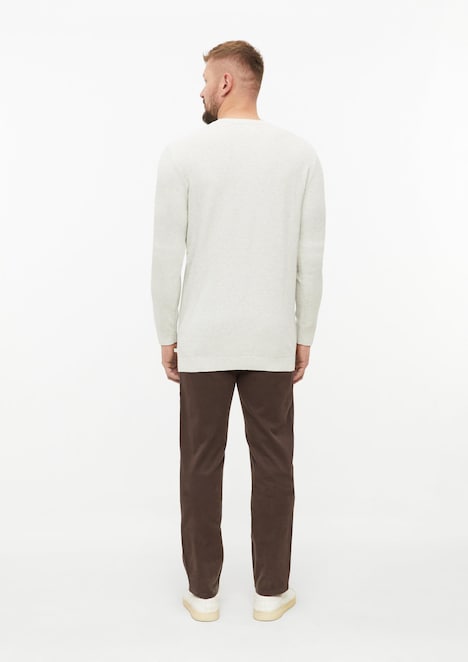 Struktur-Pullover aus 100% Baumwolle