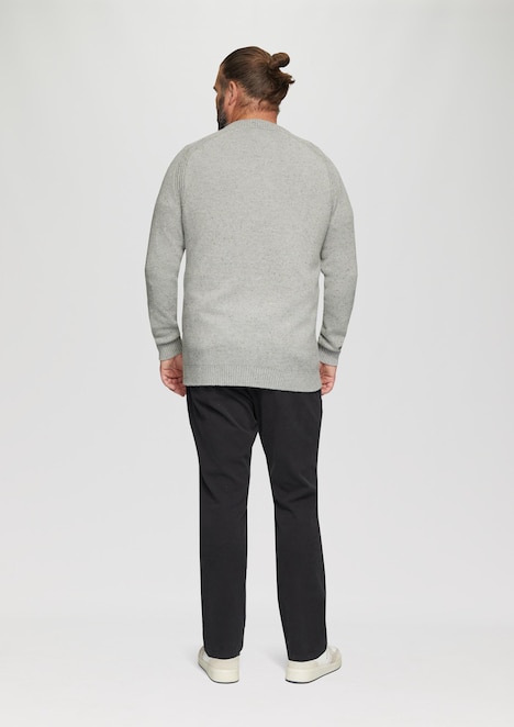 Crew-Neck-Pullover mit Farbeffekt