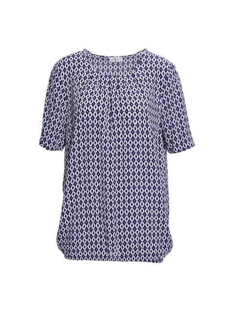Halbarm Viskosebluse mit Allover-Print