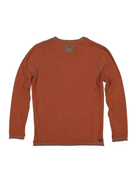 engbers Herren Pullover uni , Dunkelorange