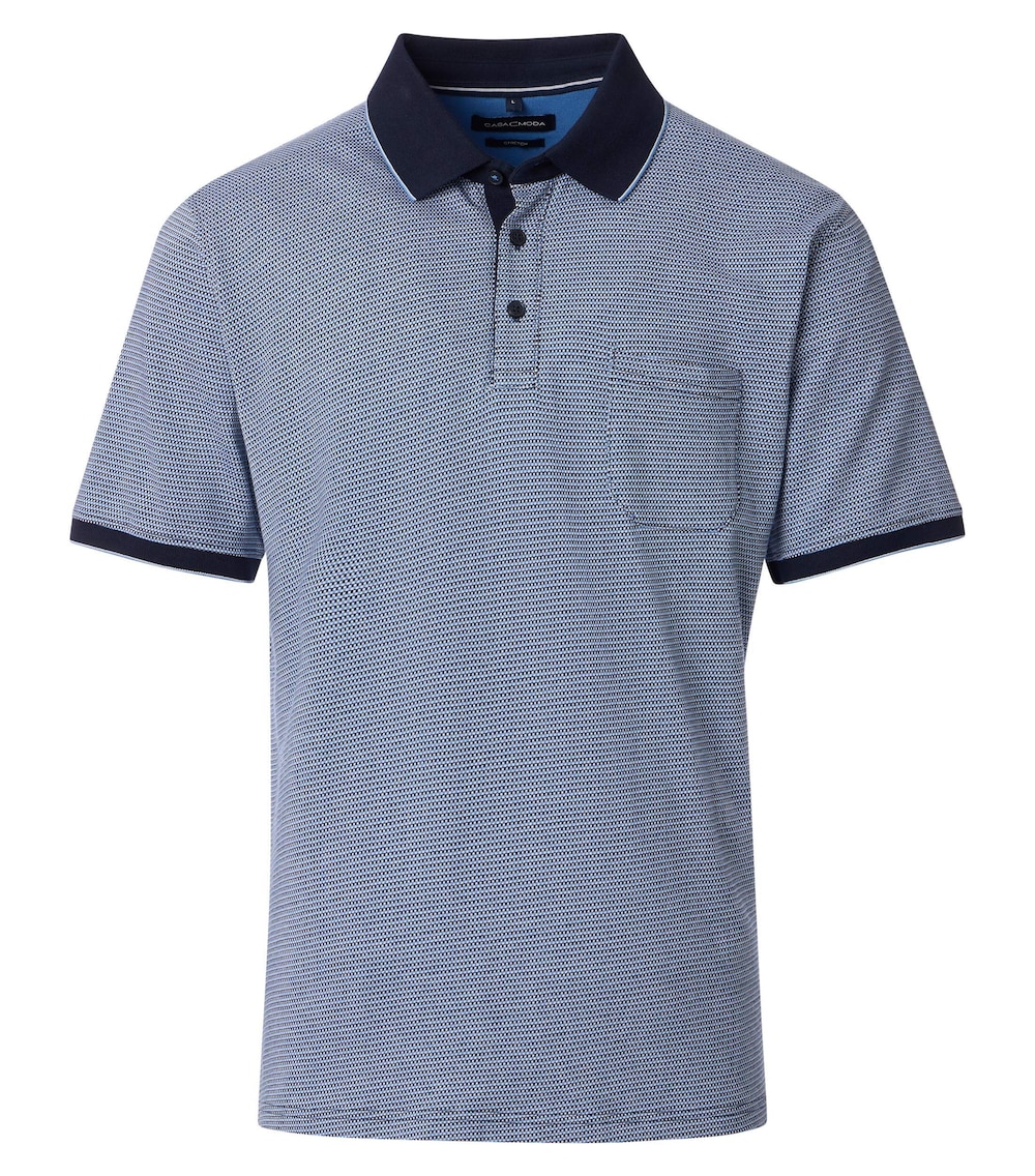CASAMODA Polo-Shirt gemustert