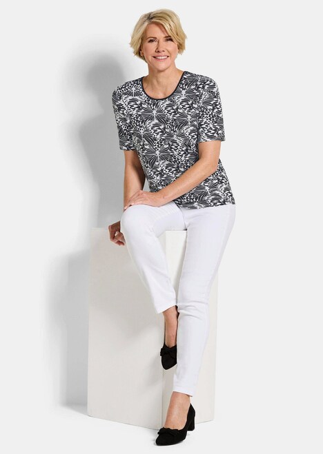 Cityshirt met vlindermotief