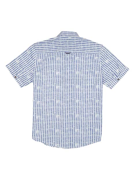 engbers Herren Kurzarm-Hemd gemustert , Brilliantblau