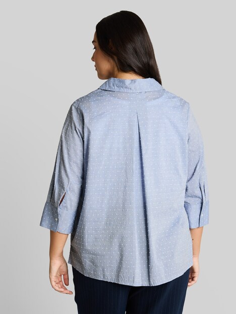 Loose Fit Bluse mit Stickerei