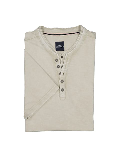 engbers Herren Henley T-Shirt , Beige