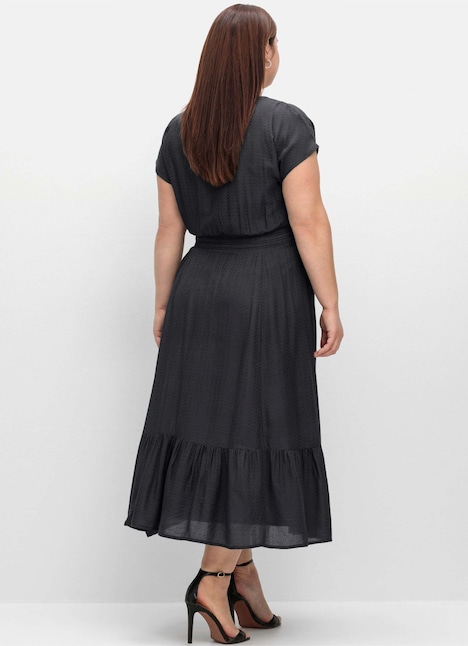 Maxikleid Kurzarm Uni