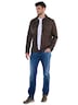 engbers Herren Lederjacke im Hemd-Design , Dunkelbraun