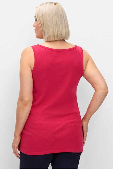 Tanktop Ärmellos Uni Ohne Kragen