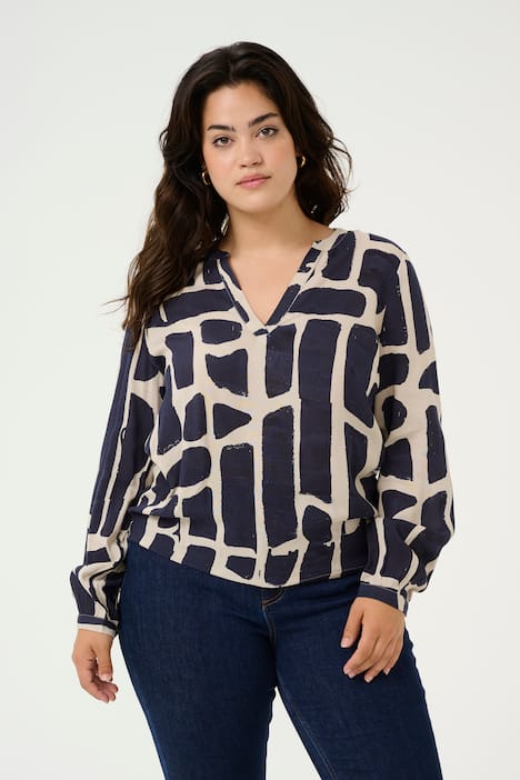 Langarm-Bluse Regular fit