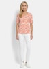 Viskoseshirt mit femininem Ornamentmuster