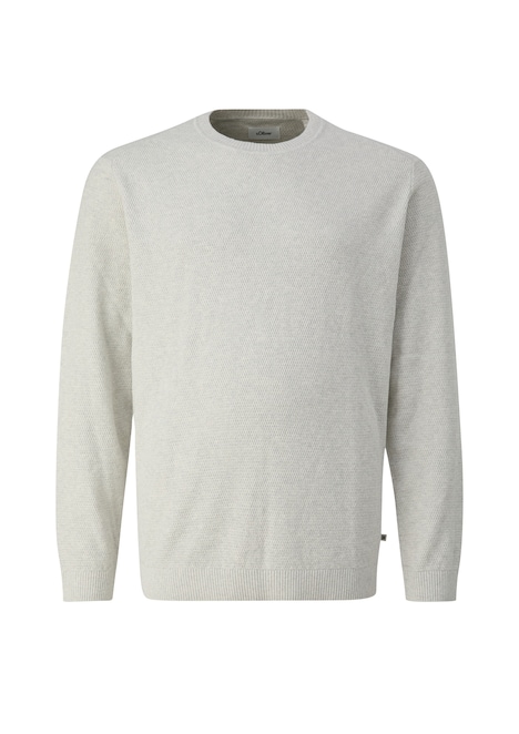 Struktur-Pullover aus 100% Baumwolle