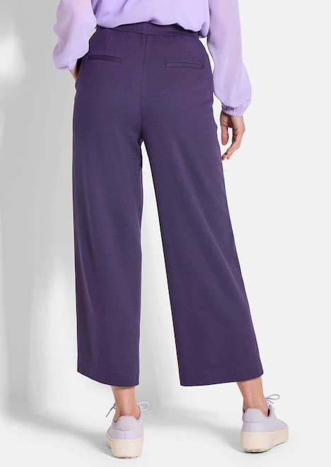 Verkürzte Jersey-Hose VERA mit Biesen